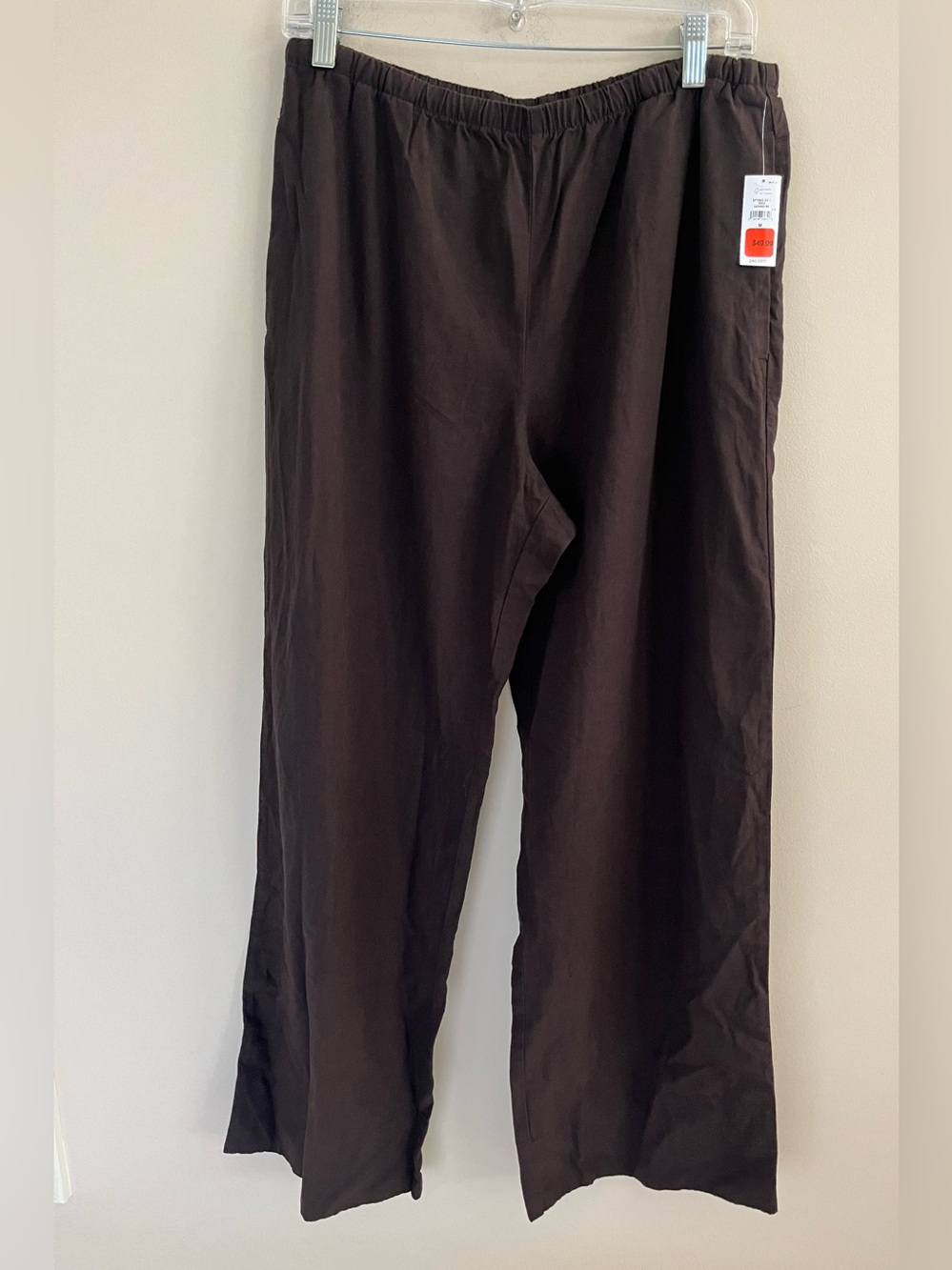 NWT-GAP Brown Linen-Blend Pant, Medium